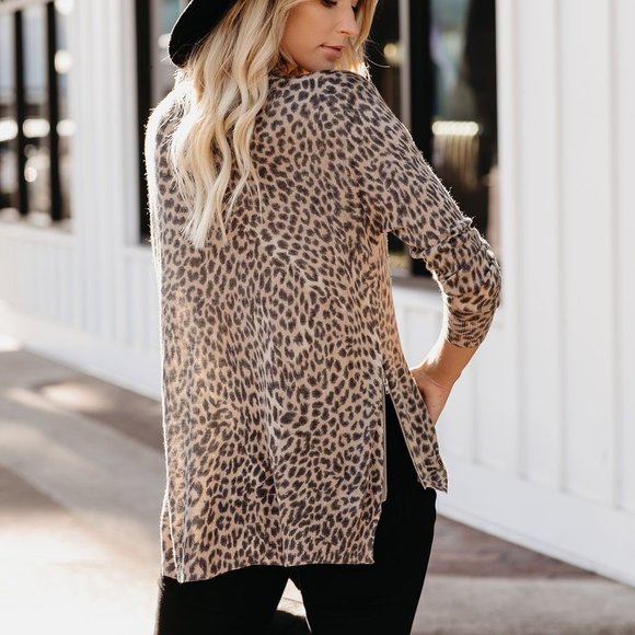 Vici Sweaters - Leopard Lightweight Sweater